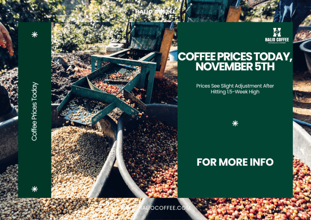 Coffee Prices Today, November 5th: Prices See Slight Adjustment After Hitting 1.5-Week High